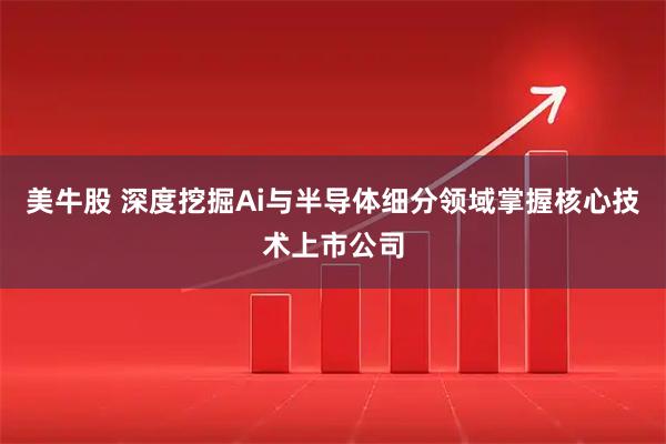 美牛股 深度挖掘Ai与半导体细分领域掌握核心技术上市公司