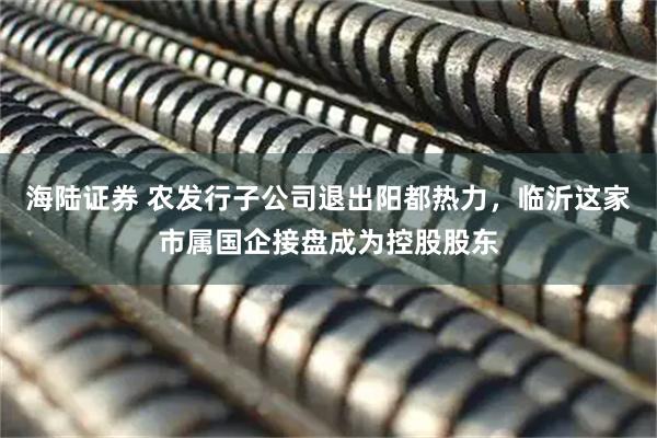 海陆证券 农发行子公司退出阳都热力，临沂这家市属国企接盘成为控股股东