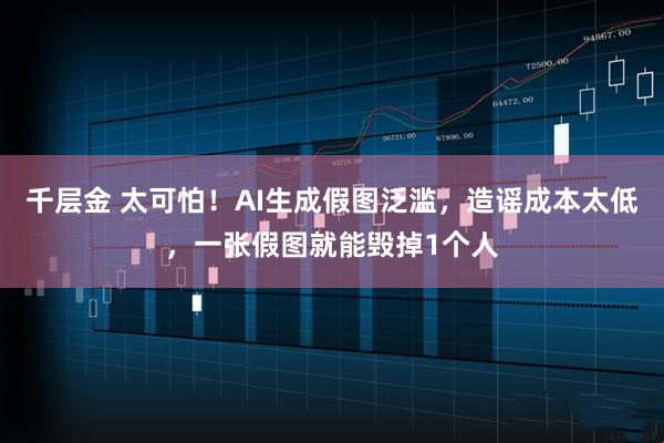 千层金 太可怕！AI生成假图泛滥，造谣成本太低，一张假图就能毁掉1个人