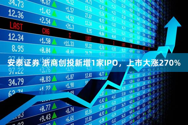 安泰证券 浙商创投新增1家IPO,上市大涨270%